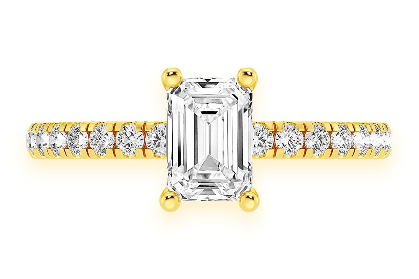 THINN - 0.75CT EMERALD CUT SOLITAIRE - DIAMOND ENGAGEMENT RING
