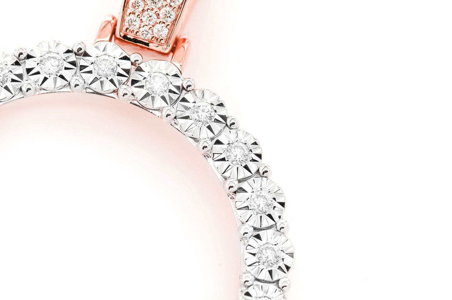 PANDANT CU DIAMANTE CU AMORTARE, SET MIRACULOS, AUR MASIV DE 14K, 1.15CTW