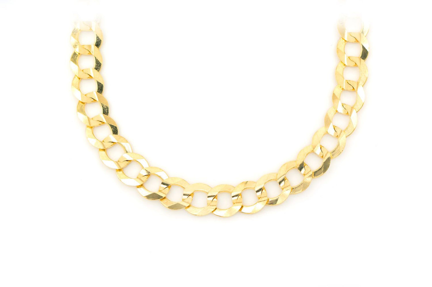8.5MM CURB CHAIN 14K SOLID GOLD CHAIN