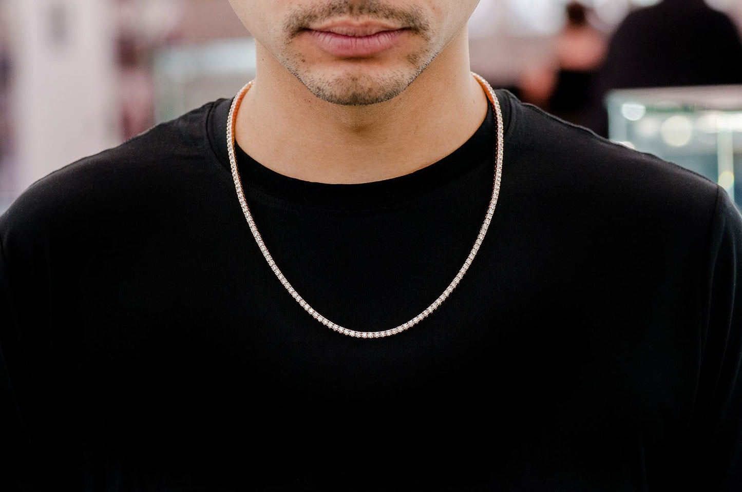 7PT PRONG SET TENNIS NECKLACE 14K 13.50CTW