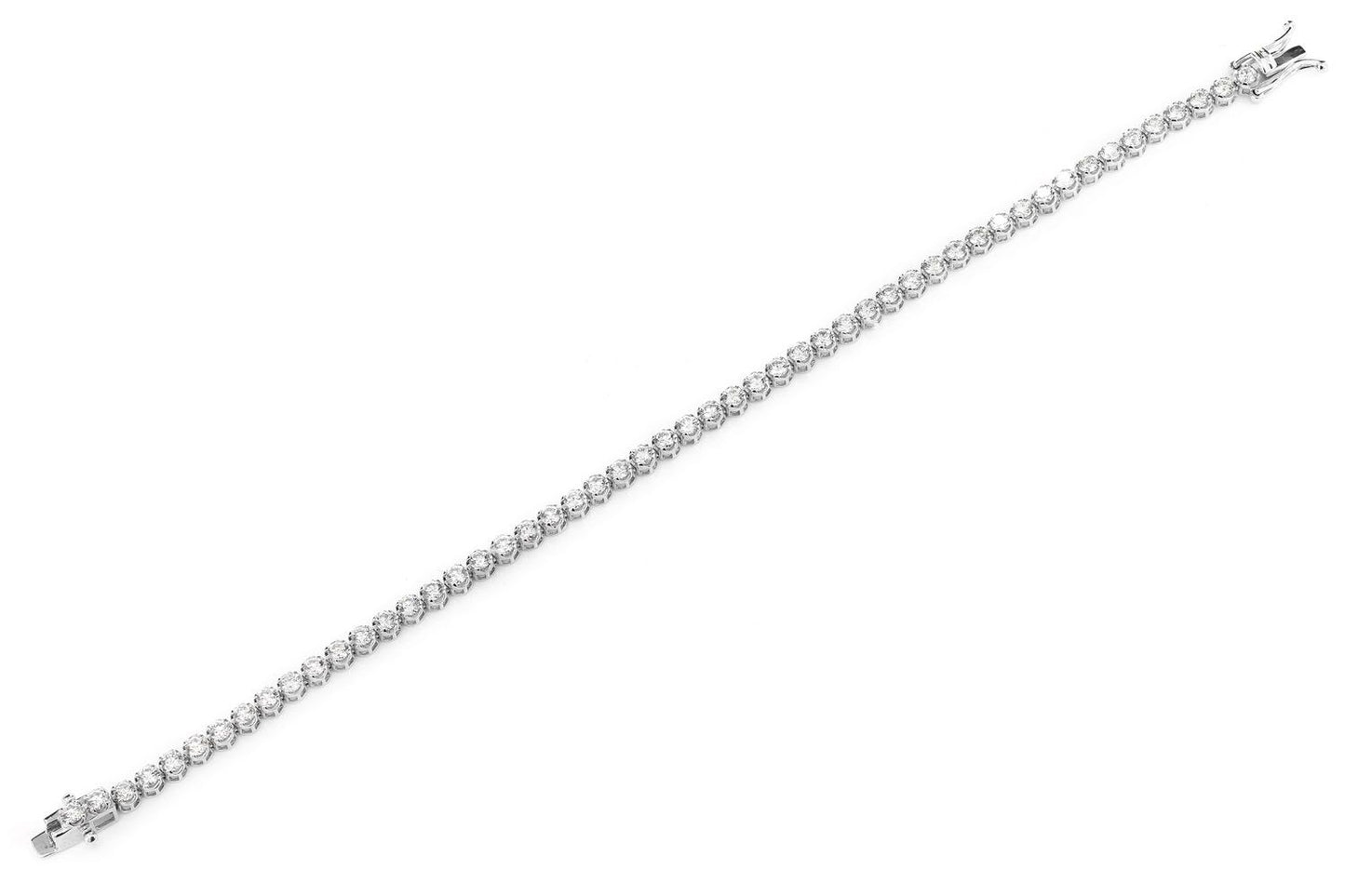 6PT CROWN SET DIAMOND TENNIS BRACELET 14K SOLID GOLD 3.00CTW