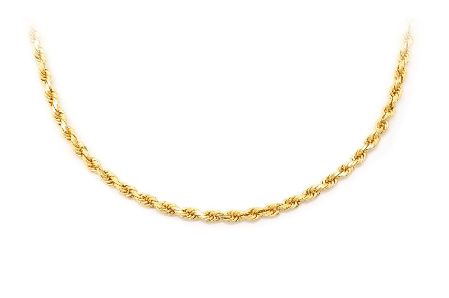 2.5MM ROPE 14K SOLID GOLD CHAIN