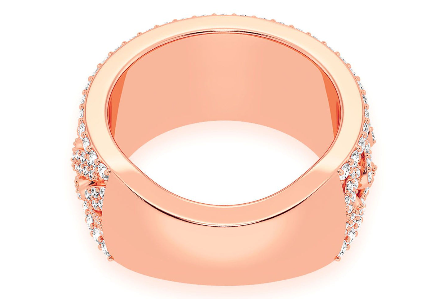 MIAMI CUBAN DIAMOND RING 14K SOLID GOLD 1.50CTW