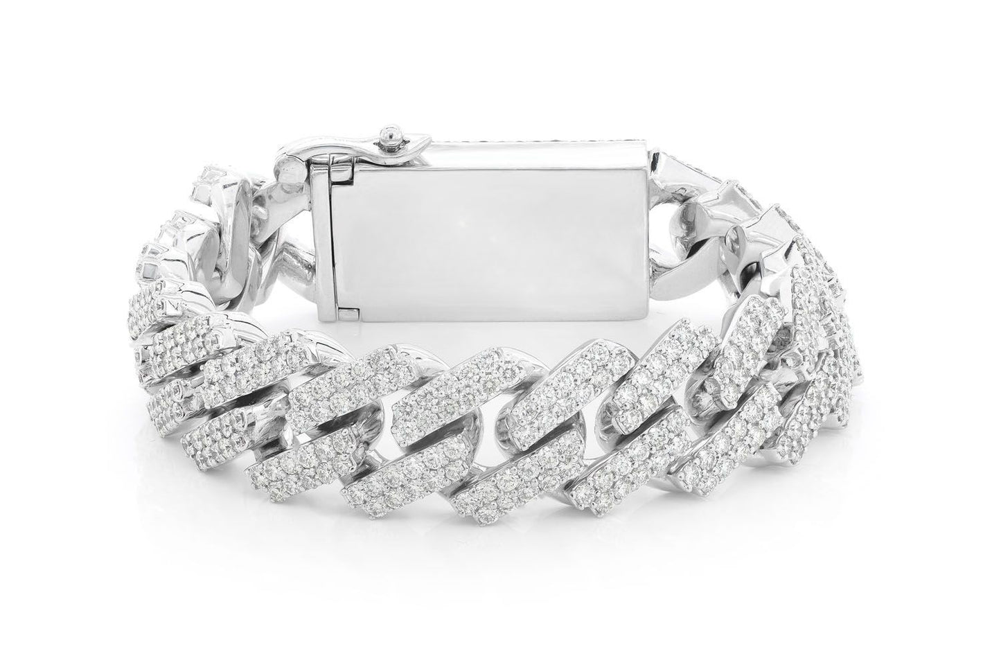 20MM RAISED MIAMI CUBAN LINK DIAMOND BRACELET 14K SOLID GOLD 25.75CTW