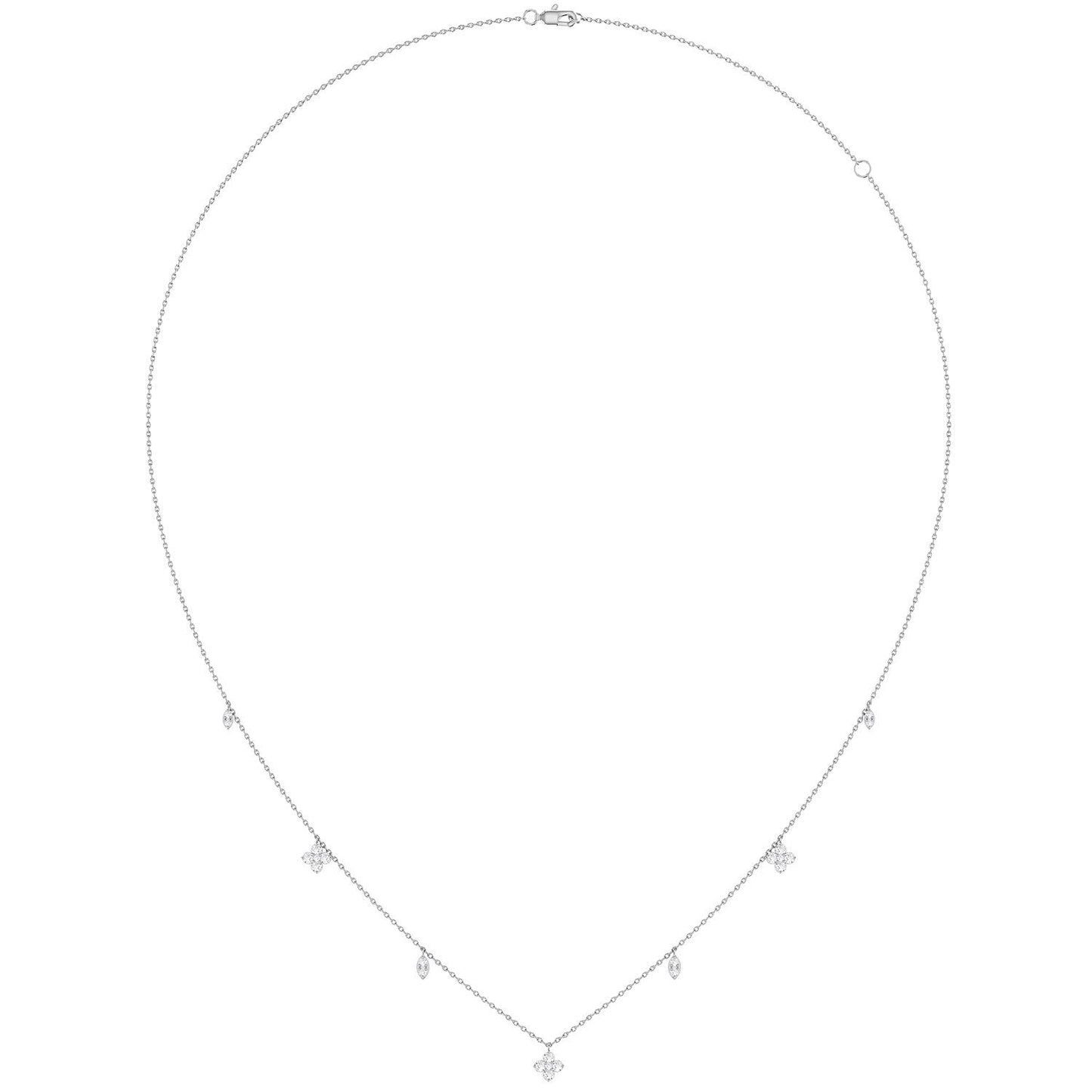 COLIER CLOVER DIAMOND STATION AUR MASIV DE 14K 0.25CT