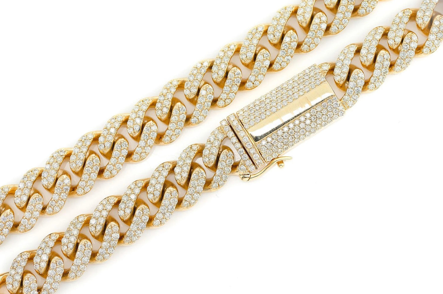 12MM MIAMI CUBAN NECKLACE 14K 24.25CTW