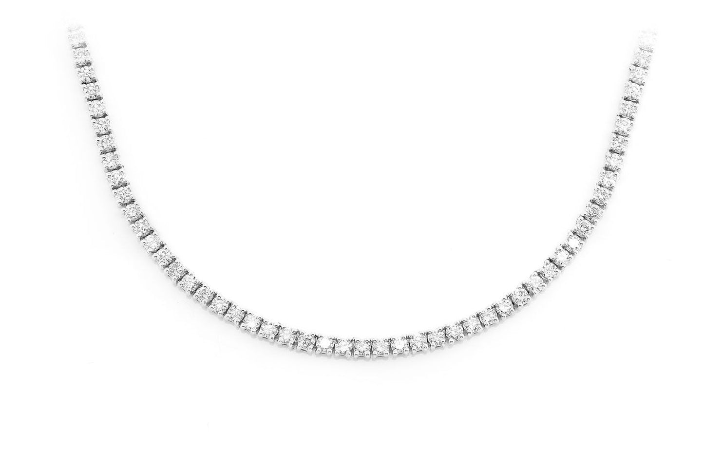 COLIER TENIS CU 2 VÂRFURI, AUR MASIV DE 14K, 5.50 CT
