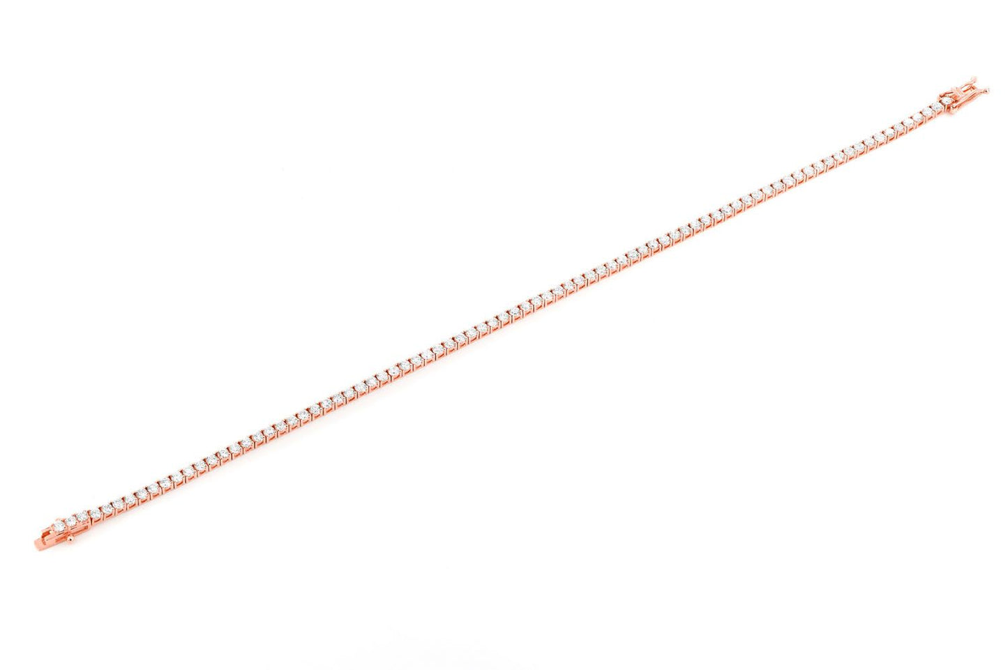 6PT PRONG SET DIAMOND TENNIS BRACELET 14K SOLID GOLD 4.60CTW