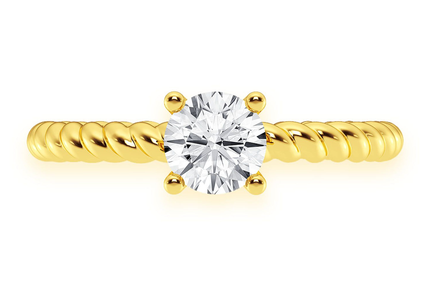 .50CT ROUND SOLITAIRE - TWIST BAND - DIAMOND ENGAGEMENT RING