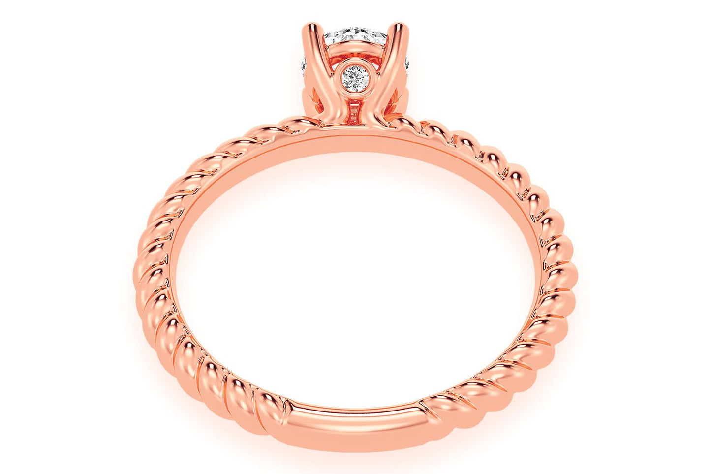 .50CT ROUND SOLITAIRE - TWIST BAND - DIAMOND ENGAGEMENT RING