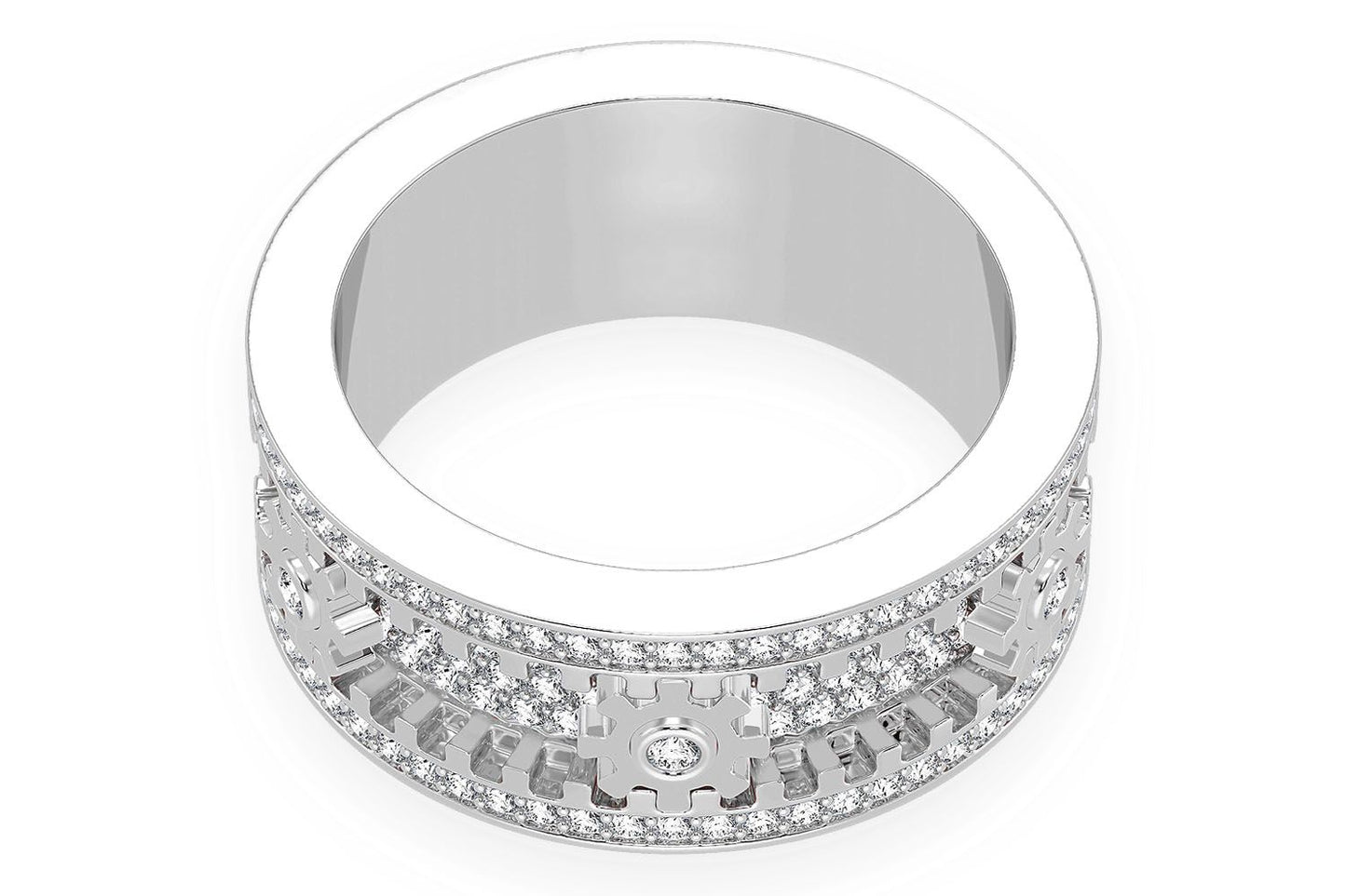 INEL FIDGET GEAR CU DIAMANT AUR MASIV DE 14K 1.25CTW
