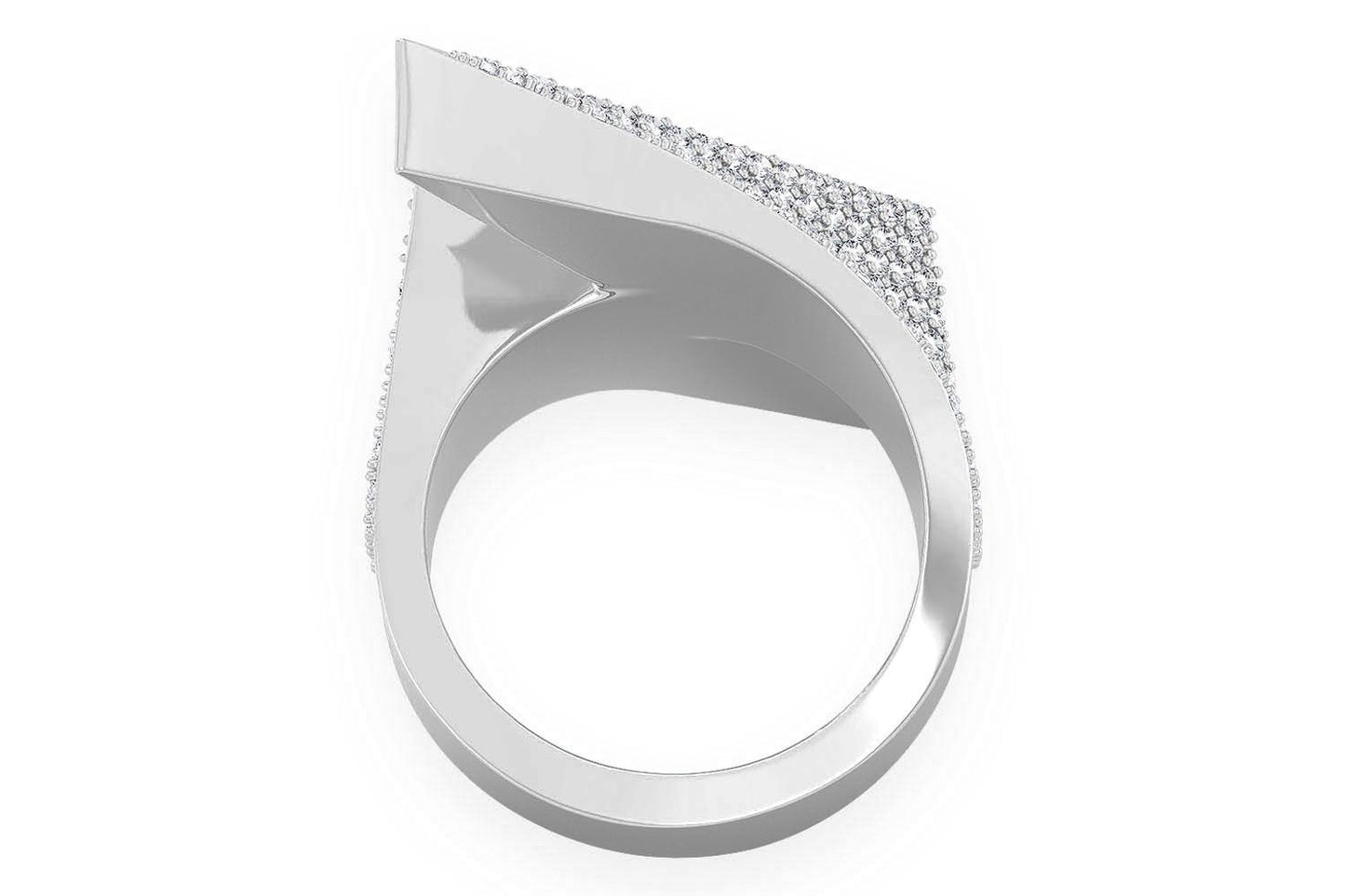 LIGHTNING BOLT DIAMOND RING 14K SOLID GOLD 2.25CTW