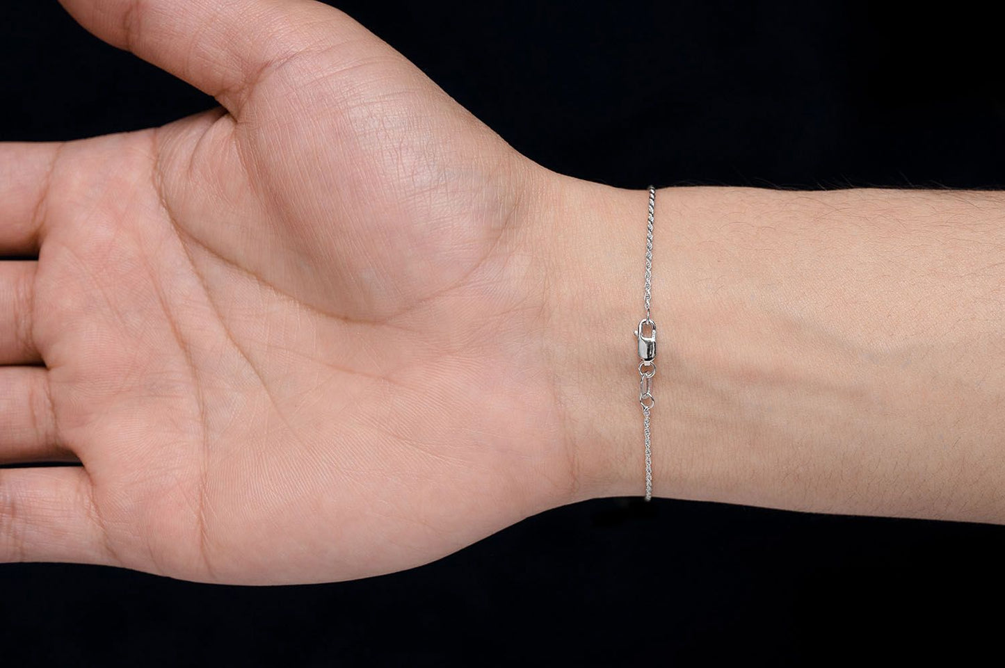 1MM ROPE - 14K SOLID GOLD BRACELET