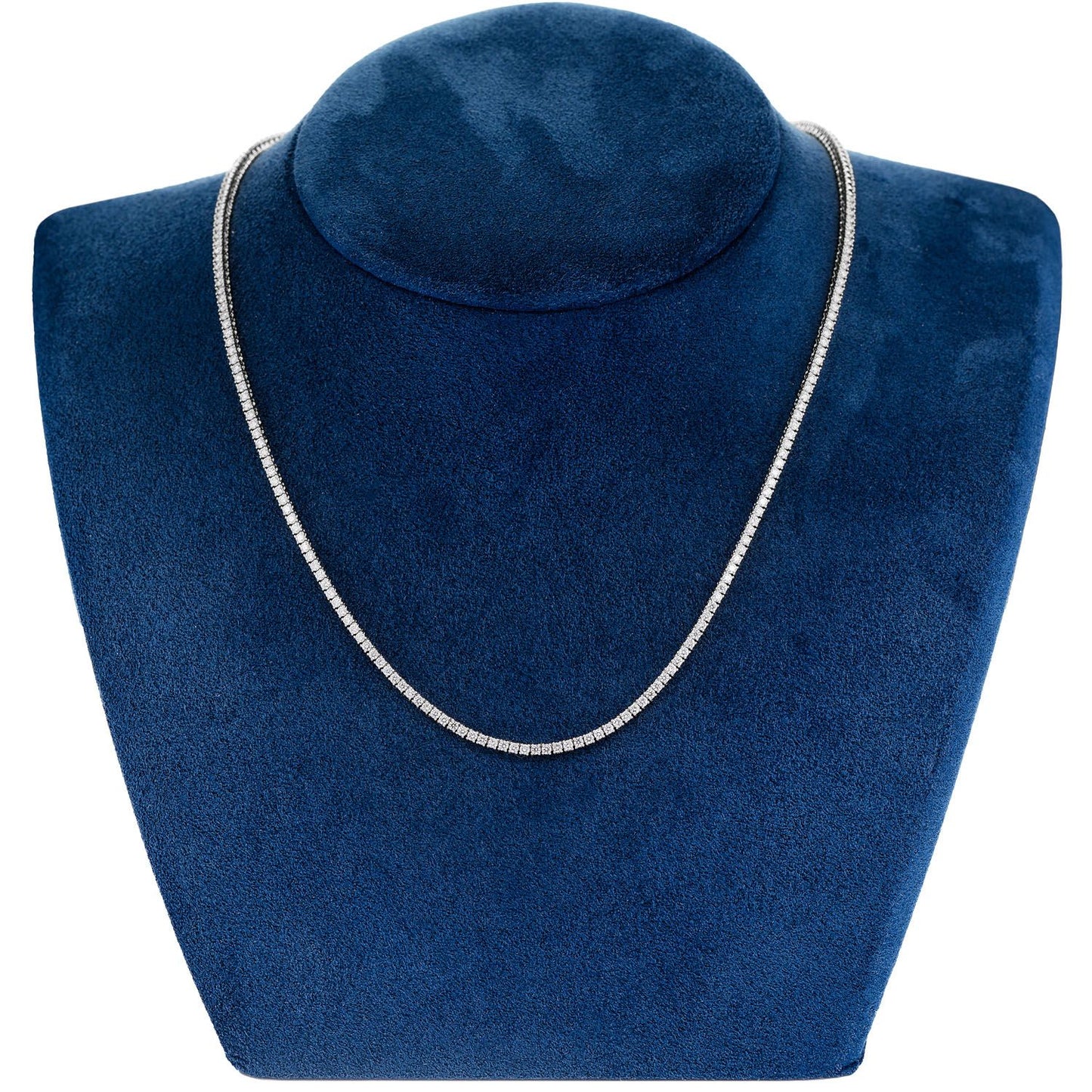 DIAMOND TENNIS NECKLACE SOLID GOLD 2.85CTW