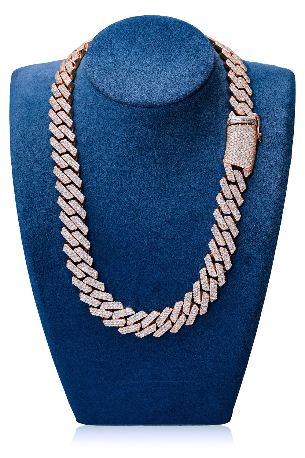 20MM RAISED PRONG MIAMI CUBAN DIAMOND NECKLACE 14K SOLID GOLD 60.00CTW