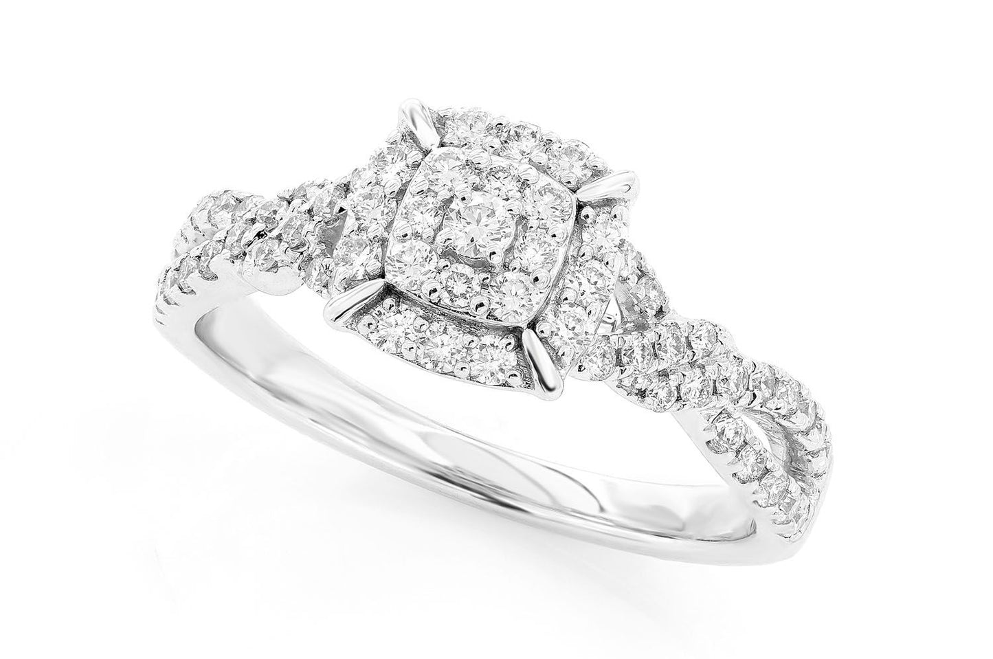 .50CTW - CUSHION COMPOSITE - DIAMOND ENGAGEMENT RING