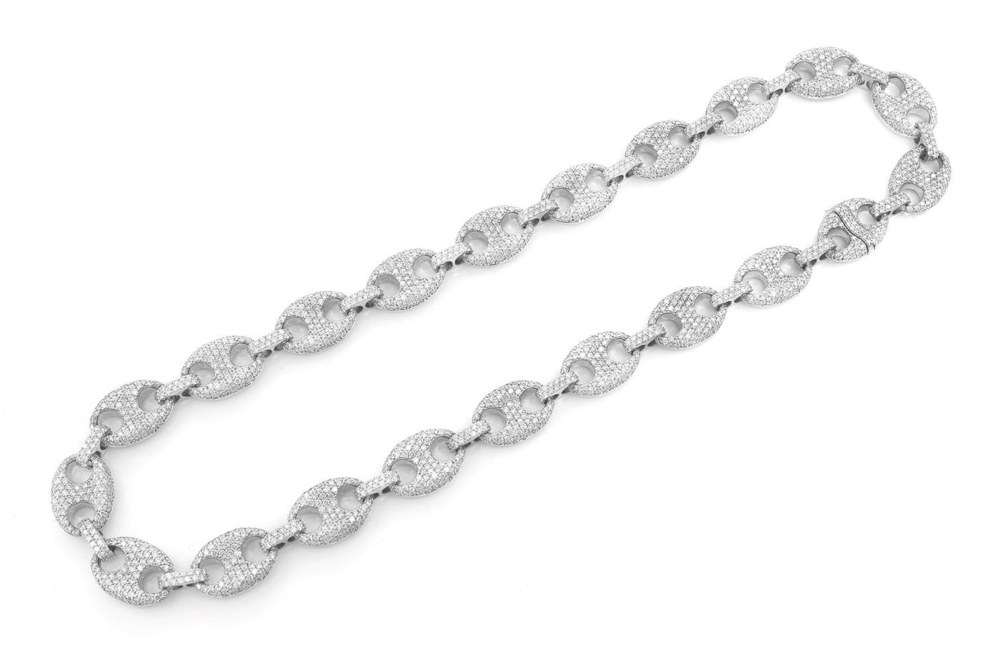 14MM MARINER LINK DIAMOND CHAIN 14K SOLID GOLD 30.25CTW