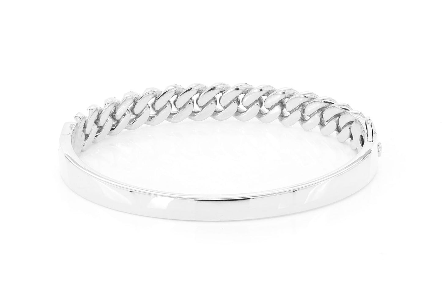 MIAMI CUBAN DIAMOND BANGLE 14K SOLID GOLD 1.65CTW