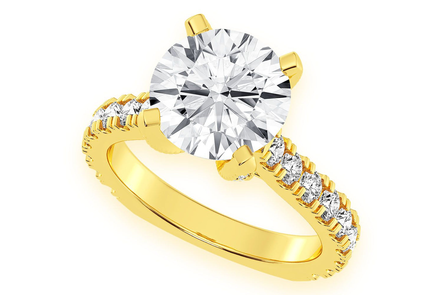 THINN - 3.00CT ROUND DIAMOND - DIAMOND ENGAGEMENT RING