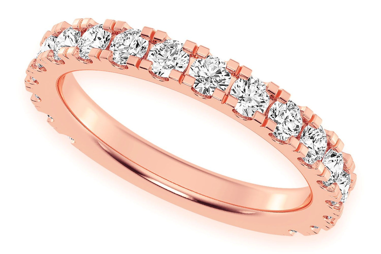 Verighetă asortată, aur masiv de 14K, 2,1 mm, 0,75 ct
