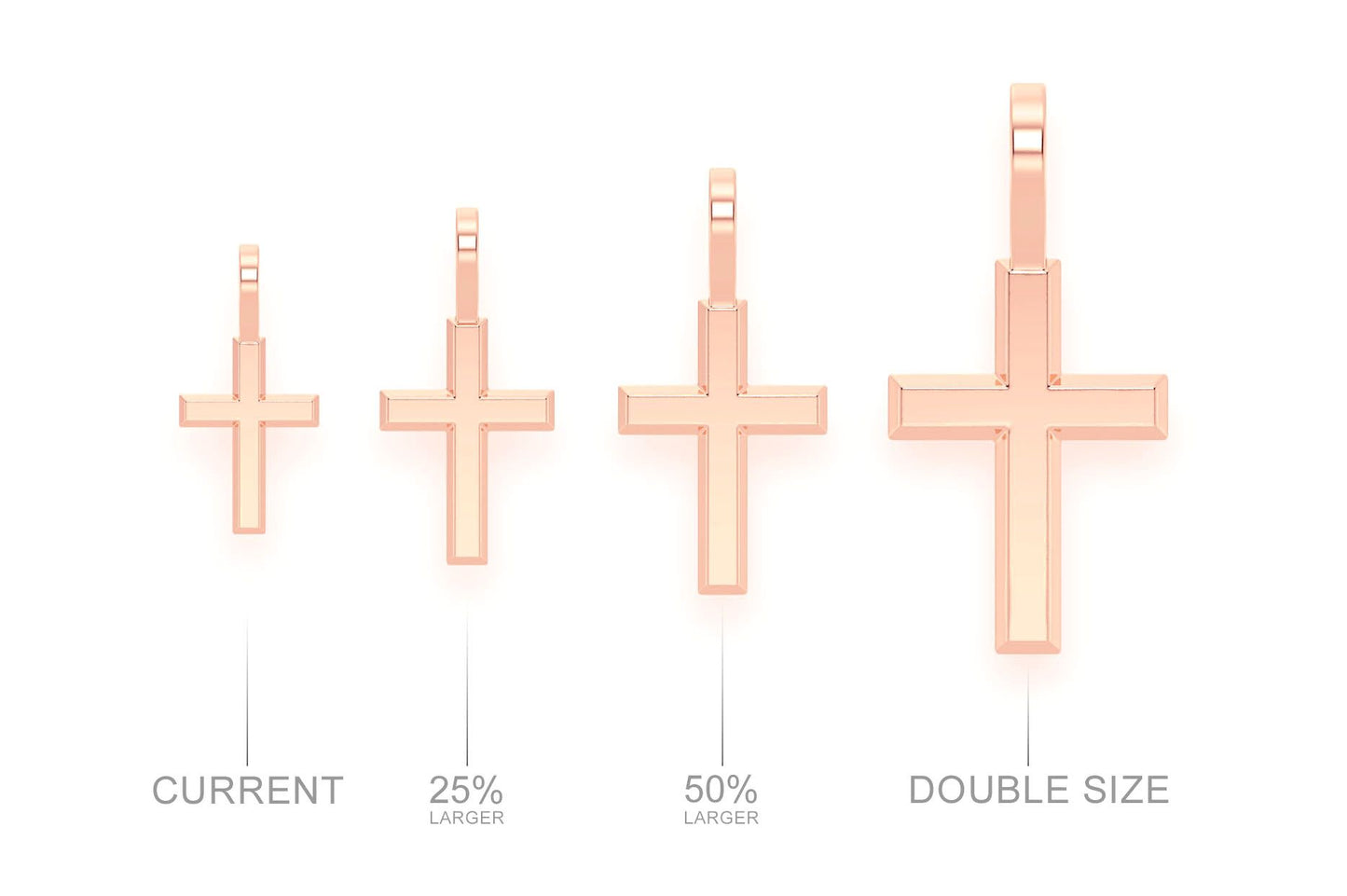 ANGLED CROSS PENDANT 14K SOLID GOLD