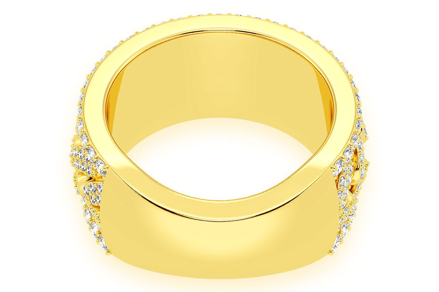 MIAMI CUBAN DIAMOND RING 14K SOLID GOLD 1.50CTW