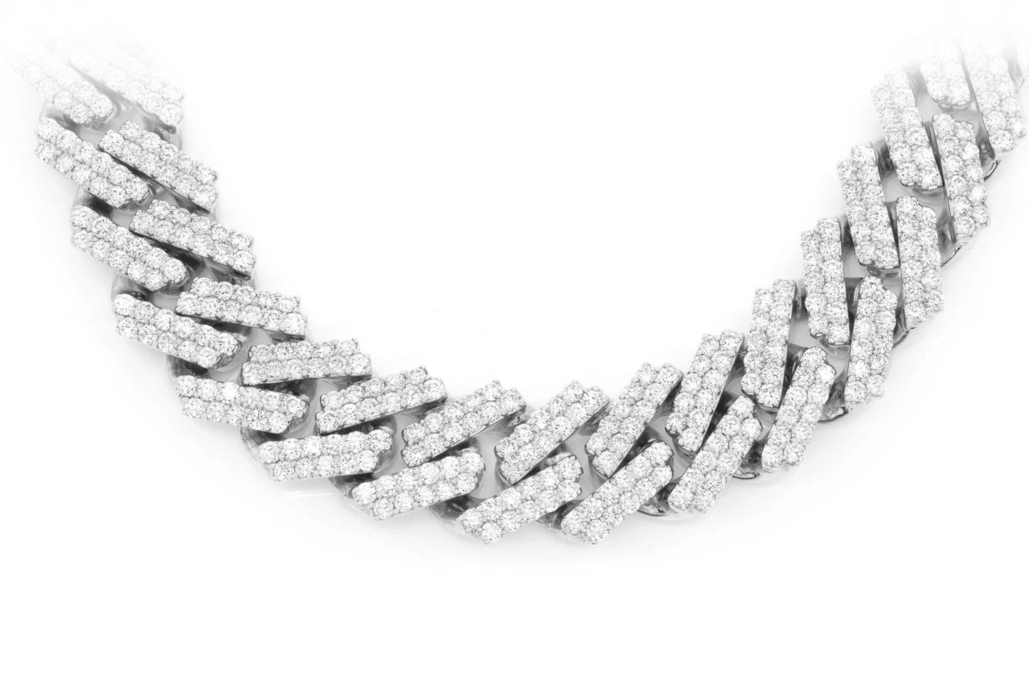 16MM RAISED CUBAN DIAMOND NECKLACE 14K SOLID GOLD 33.00CTW