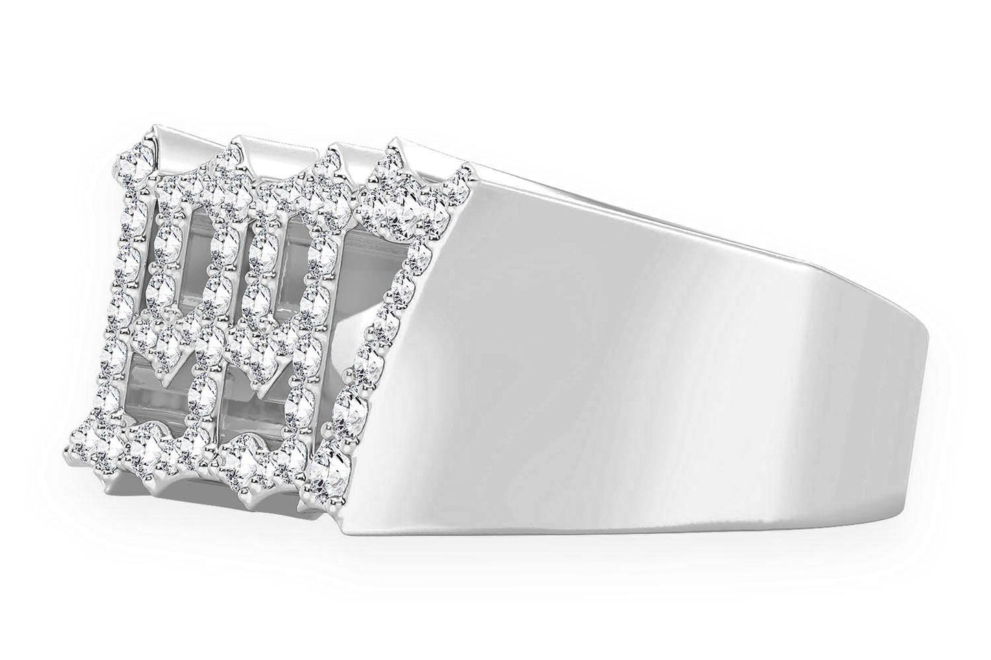 CUSTOM DATE OF BIRTH DIAMOND RING 14K SOLID GOLD 0.60CTW