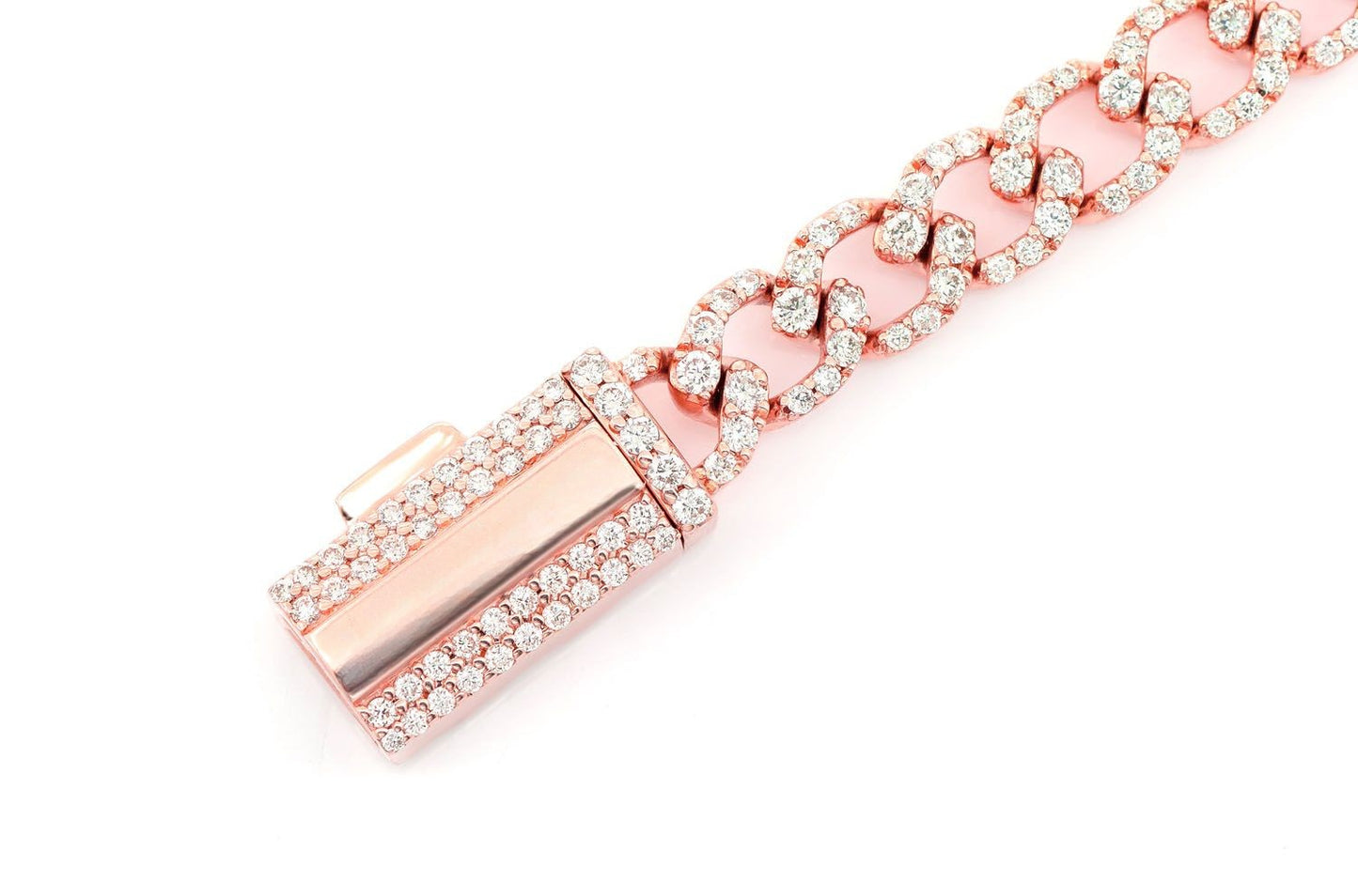 6MM ELONGATED MIAMI CUBAN DIAMOND BRACELET 14K SOLID GOLD 3.75CTW