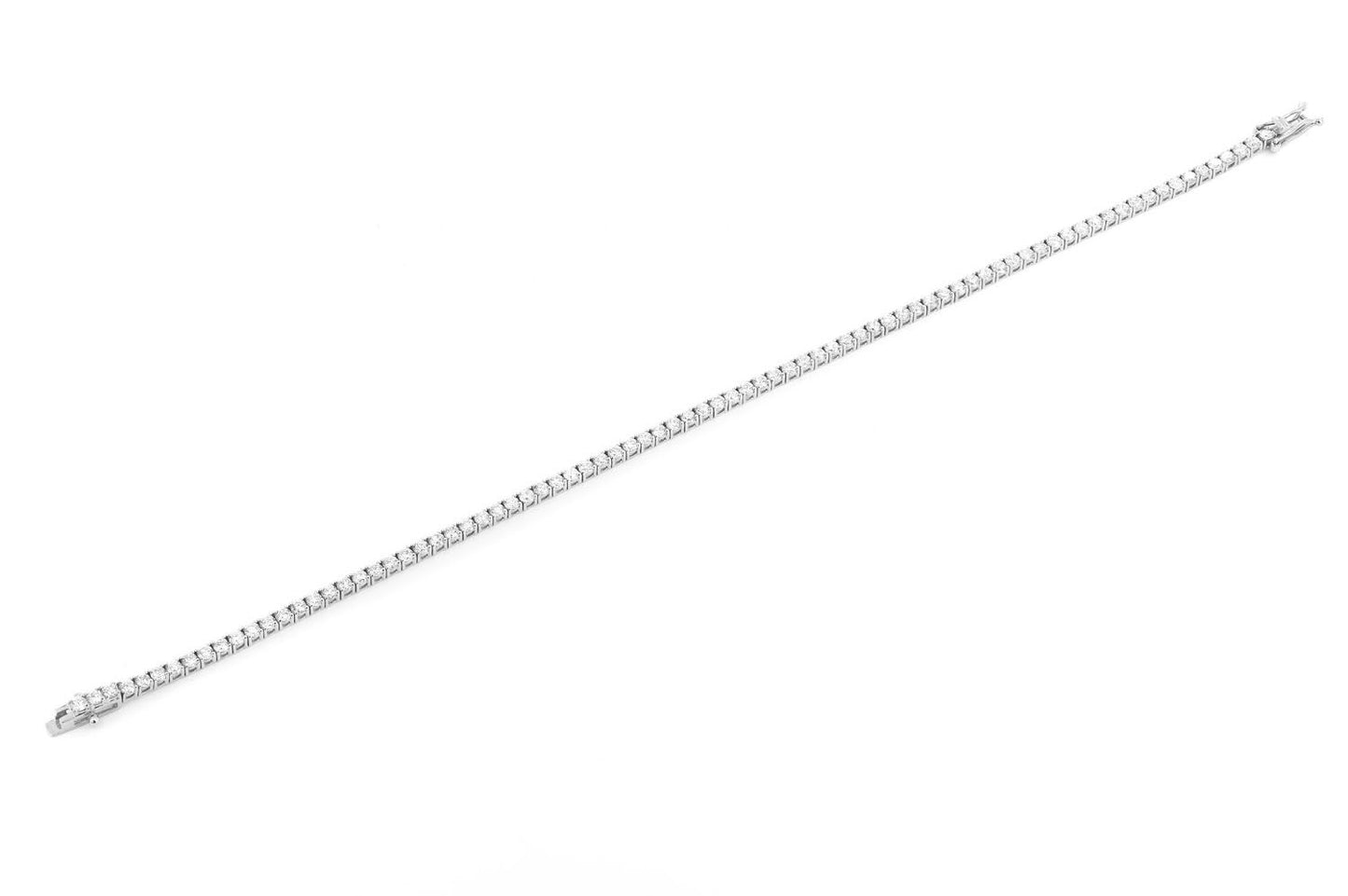 6PT PRONG SET DIAMOND TENNIS BRACELET 14K SOLID GOLD 4.60CTW