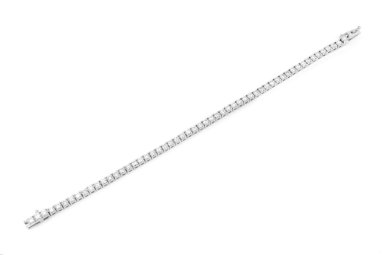10PT PRONG SET DIAMOND TENNIS BRACELET 14K SOLID GOLD 4.50CTW