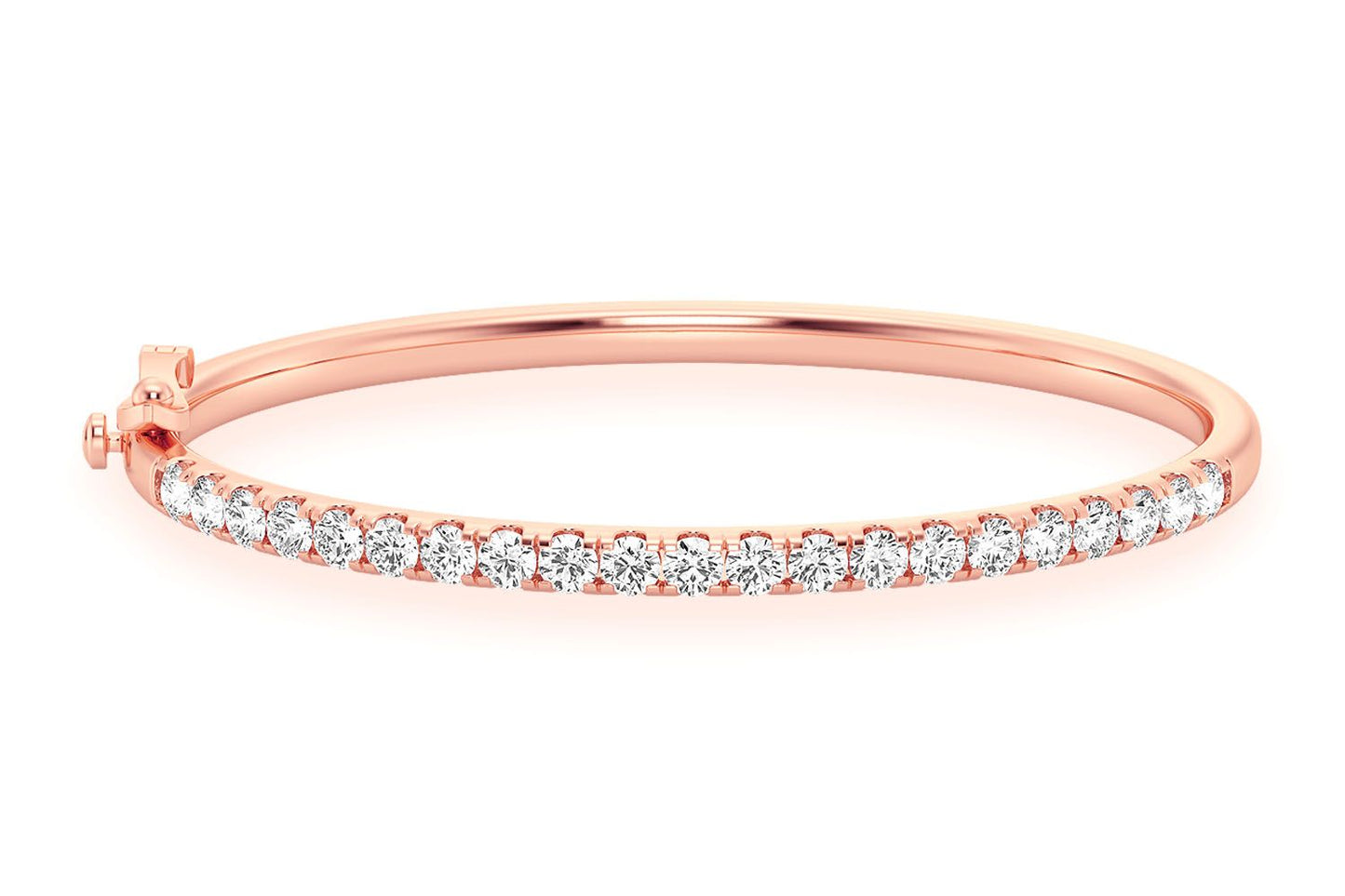10PT SCALLOP DIAMOND BANGLE 14K SOLID GOLD 2.15CTW