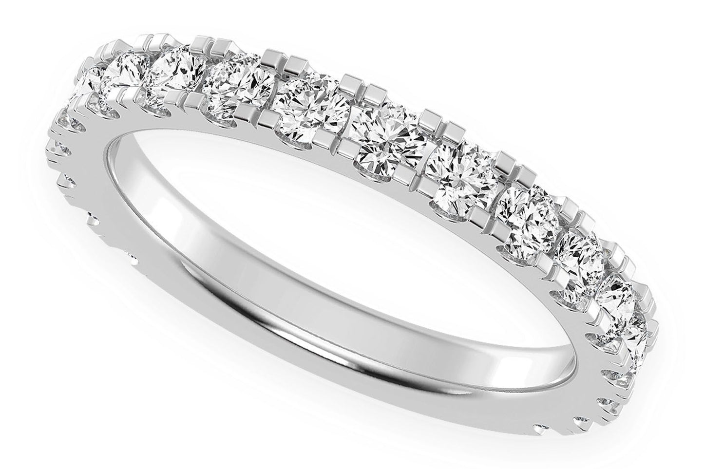 Verighetă asortată, aur masiv de 14K, 2,1 mm, 0,75 ct