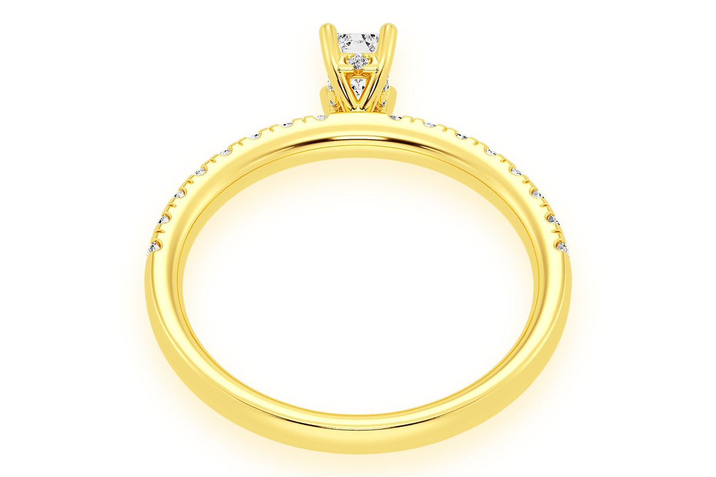 THINN - .25CT EMERALD CUT - DIAMOND ENGAGEMENT RING