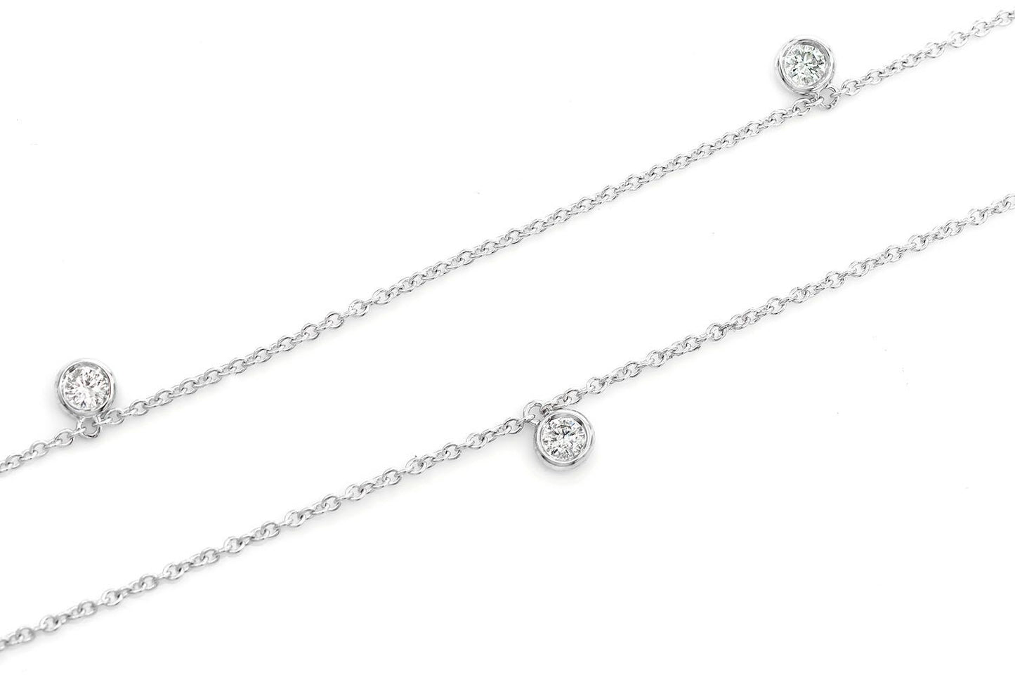 COLIER CU PICATĂ STATION BEZEL, AUR MASIV DE 14K, 0.60CT