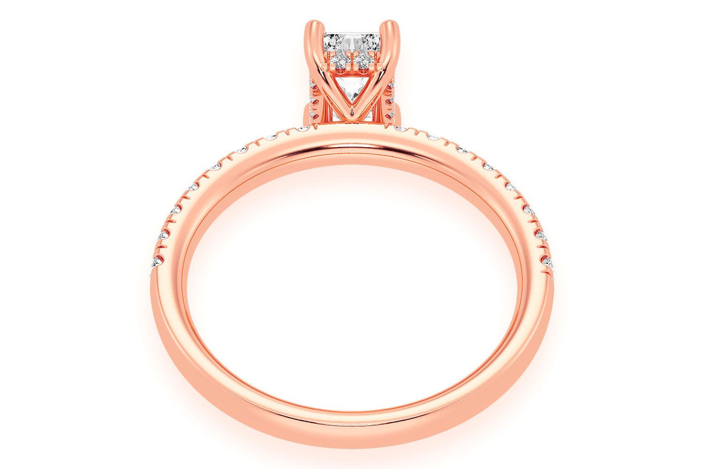 THINN - 0.75CT EMERALD CUT SOLITAIRE - DIAMOND ENGAGEMENT RING