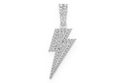 PANDANTIV CU DIAMANT LIGHTNING BOLT, AUR MASIV DE 14K, 0.40CT