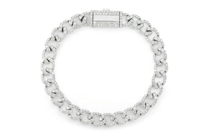 8MM ELONGATED MIAMI CUBAN DIAMOND BRACELET 14K SOLID GOLD 6.25CTW