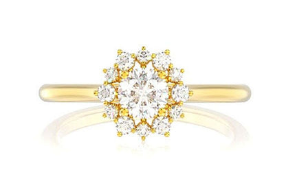 0.45CTW FLOWER BURST - DIAMOND ENGAGEMENT RING