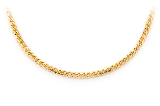 3MM FRANCO 14K SOLID GOLD CHAIN
