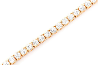 9PT PRONG SET DIAMOND TENNIS BRACELET 14K SOLID GOLD 6.00CTW