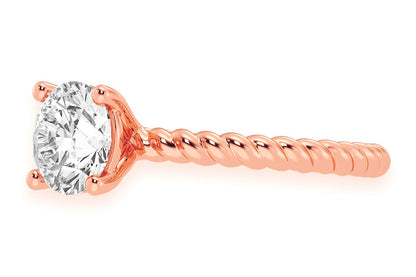 1.25CT ROUND - TWIST BAND - DIAMOND ENGAGEMENT RING