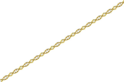 GEOMETRIC BEZEL SET LINK DIAMOND BRACELET 14K SOLID GOLD 0.50CTW