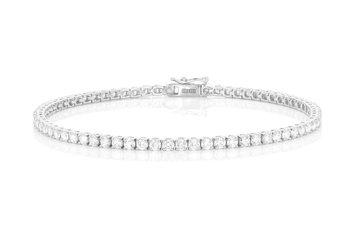 7PT PRONG SET TENNIS BRACELET 14K   5.00CTW