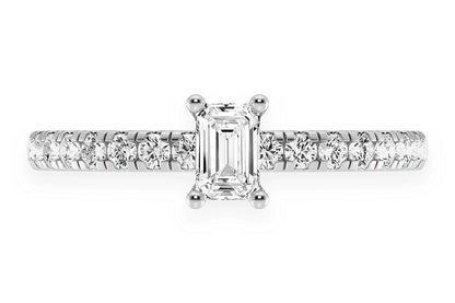 THINN - .25CT EMERALD CUT - DIAMOND ENGAGEMENT RING