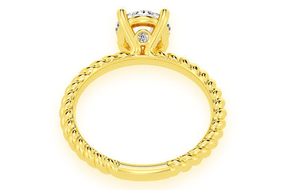 1.25CT ROUND - TWIST BAND - DIAMOND ENGAGEMENT RING