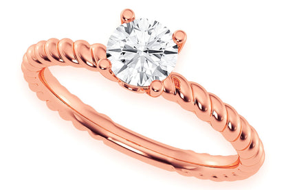 .50CT ROUND SOLITAIRE - TWIST BAND - DIAMOND ENGAGEMENT RING