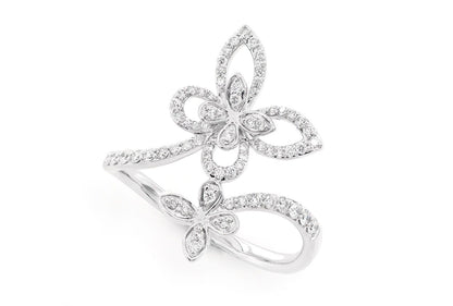 INEL CU DIAMANT FLUTURE AUR MASIV DE 14K 0.30CTW