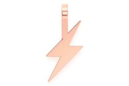 LIGHTNING BOLT EMOJI PENDANT 14K SOLID GOLD