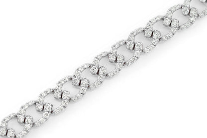 6MM ELONGATED MIAMI CUBAN DIAMOND BRACELET 14K SOLID GOLD 3.75CTW